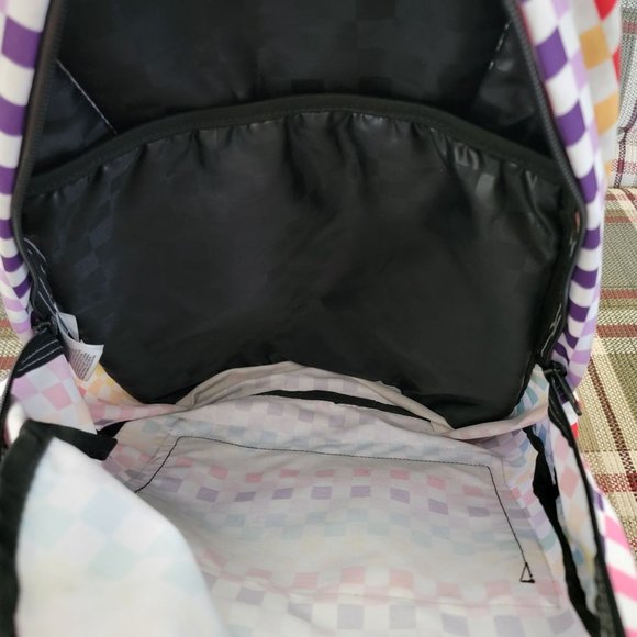 VANS Old Skool III Rainbow Checkerboard Backpack Casual School Outdoors